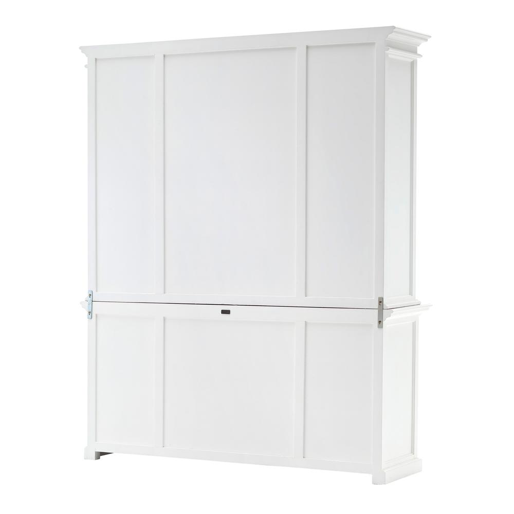 Halifax Classic White Library Hutch with Basket Set. Picture 2