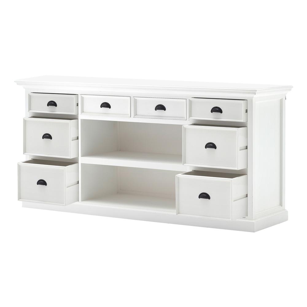 Halifax Classic White Library Hutch with Basket Set. Picture 9