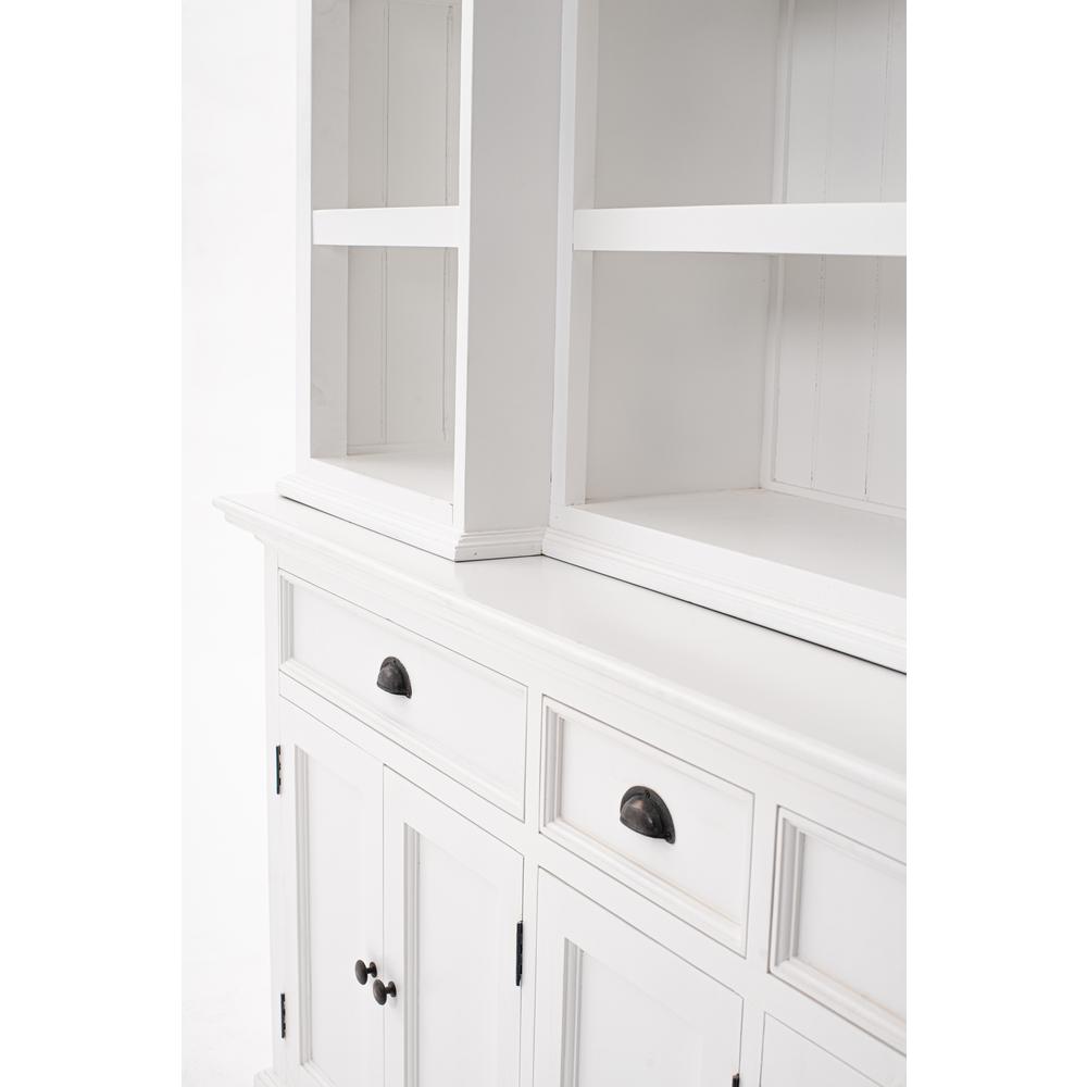 Halifax Classic White Kitchen Hutch Cabinet with 5 Doors 3 Drawers. Picture 29