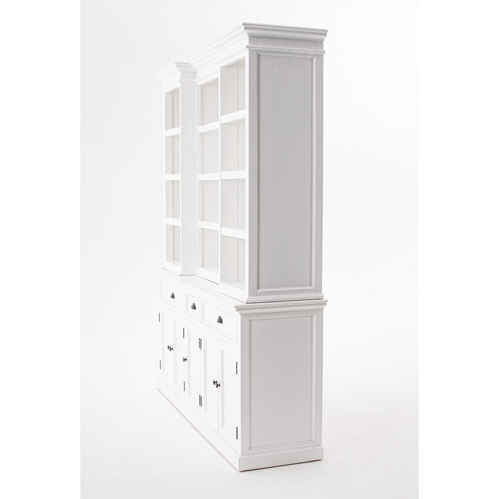 Halifax Classic White Kitchen Hutch Cabinet with 5 Doors 3 Drawers. Picture 17