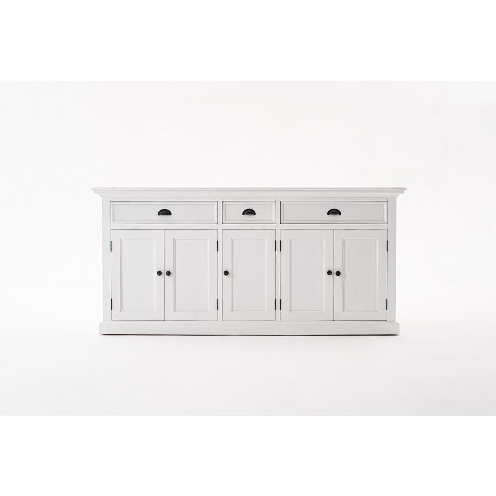 Halifax Classic White Kitchen Hutch Cabinet with 5 Doors 3 Drawers. Picture 23