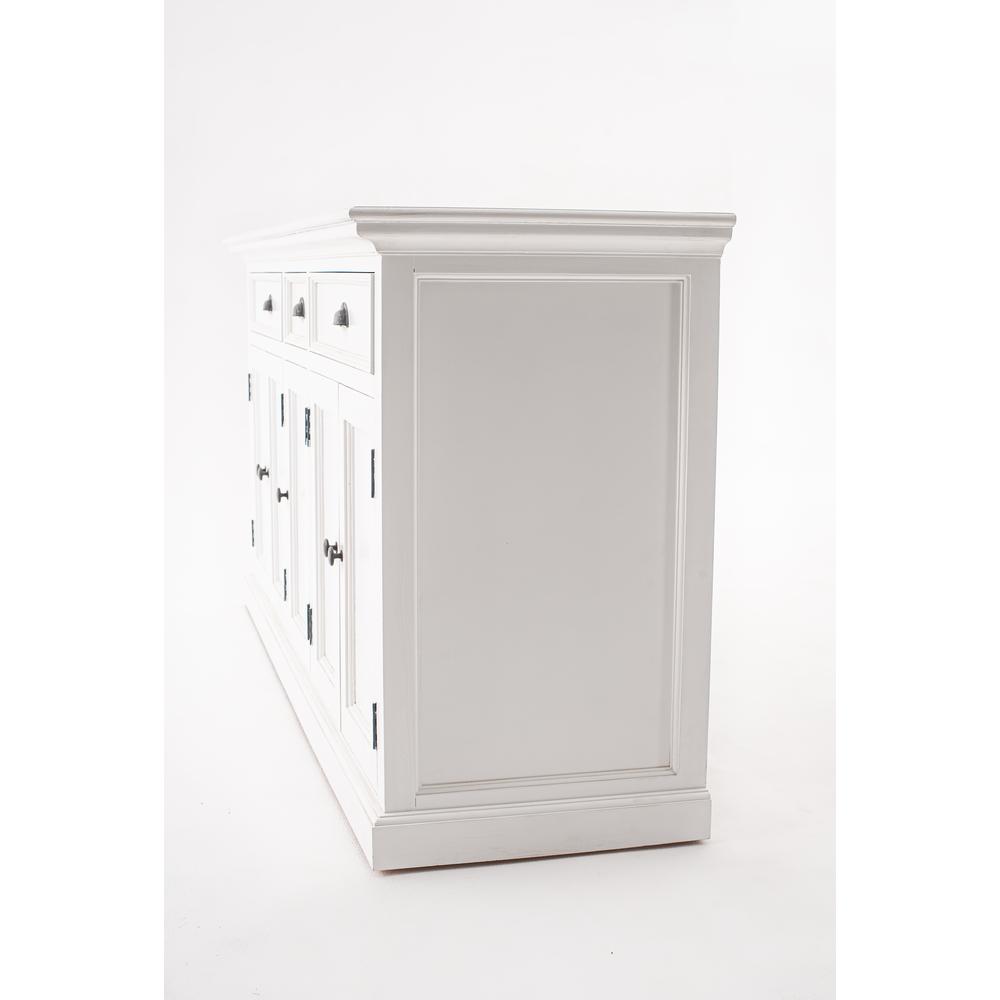 Halifax Classic White Kitchen Hutch Cabinet with 5 Doors 3 Drawers. Picture 26