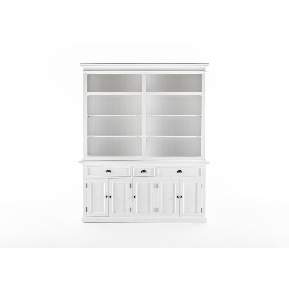 Halifax Classic White Hutch Bookcase 5 Doors 3 Drawers. Picture 29