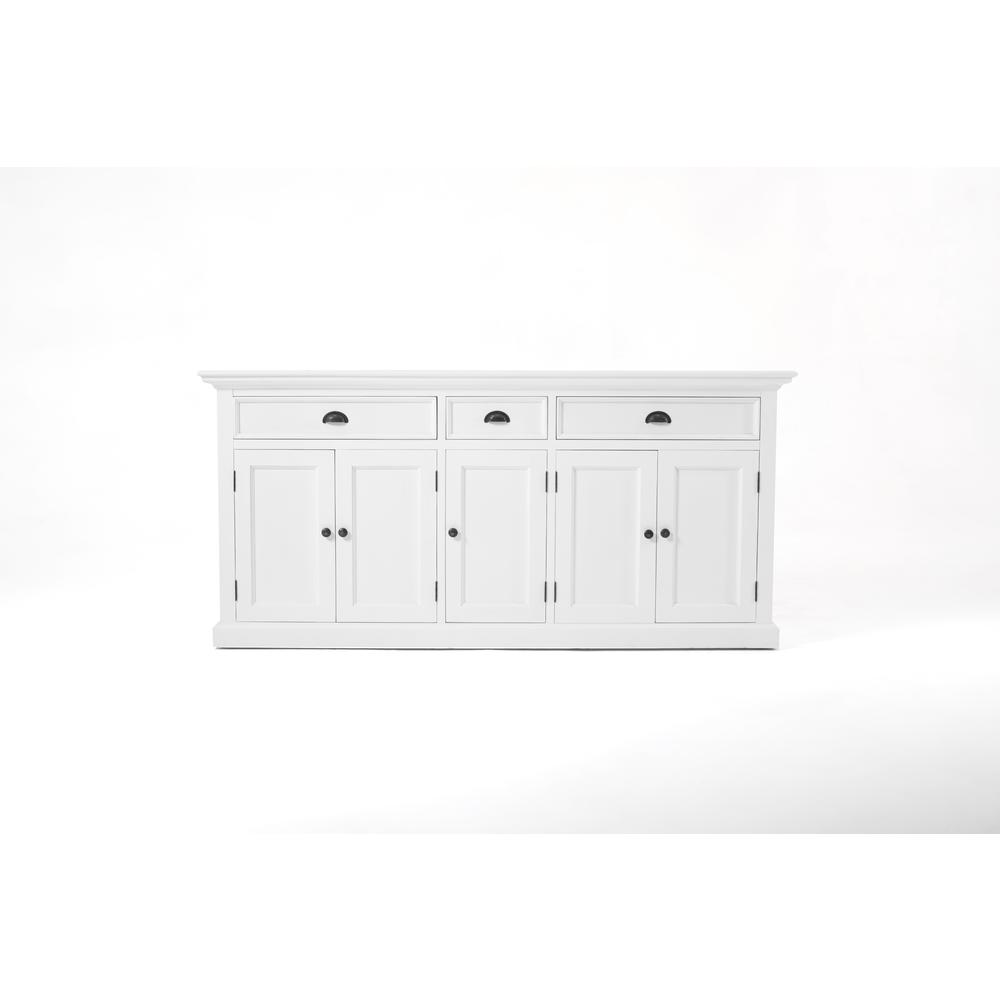 Halifax Classic White Hutch Bookcase 5 Doors 3 Drawers. Picture 42