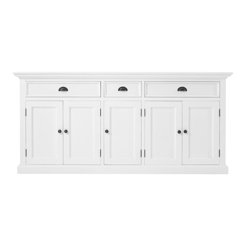 Halifax Classic White Hutch Bookcase 5 Doors 3 Drawers. Picture 19