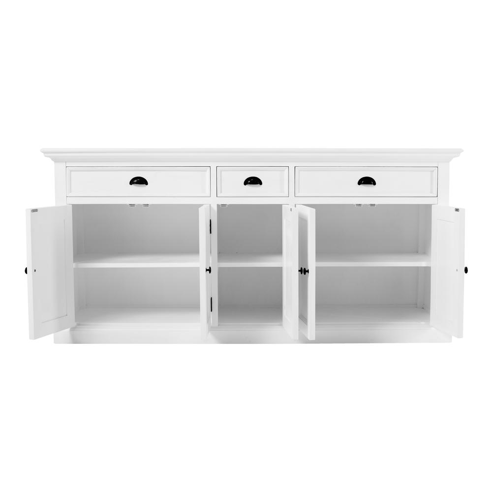 Halifax Classic White Hutch Bookcase 5 Doors 3 Drawers. Picture 20