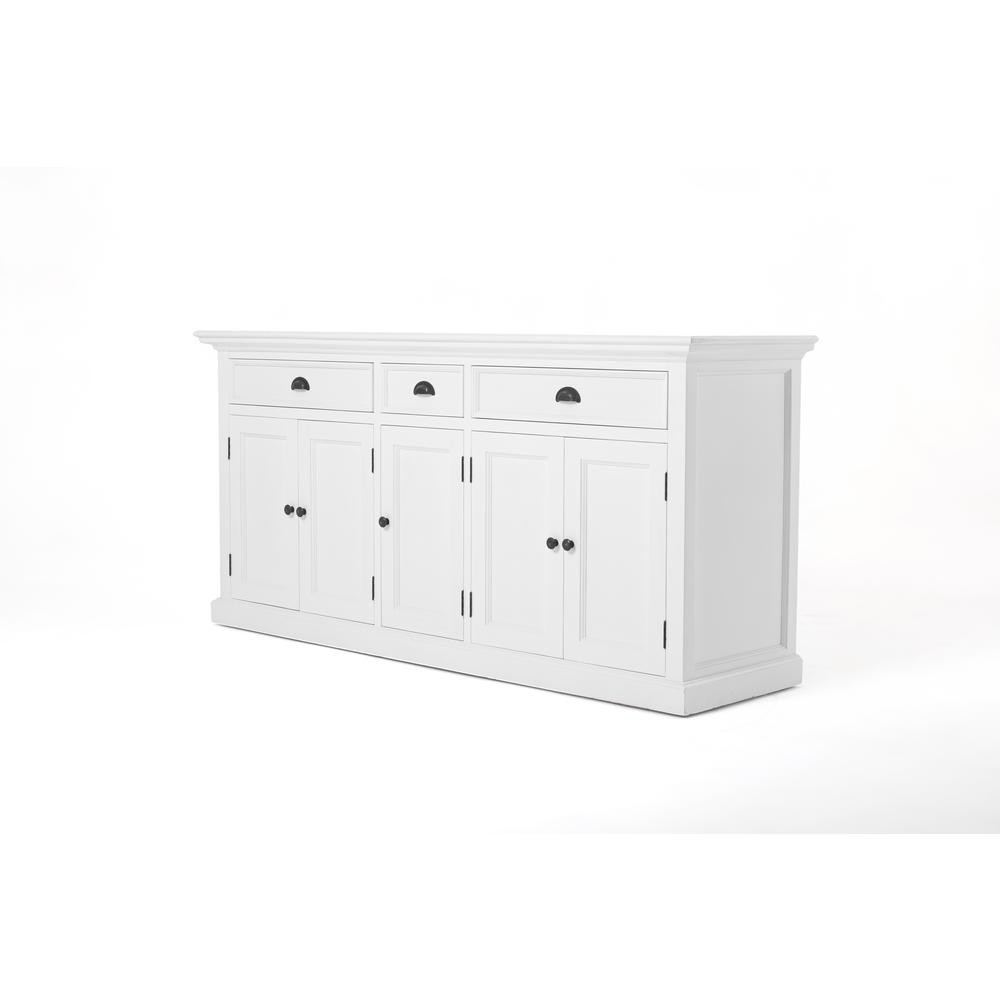 Halifax Classic White Hutch Bookcase 5 Doors 3 Drawers. Picture 43