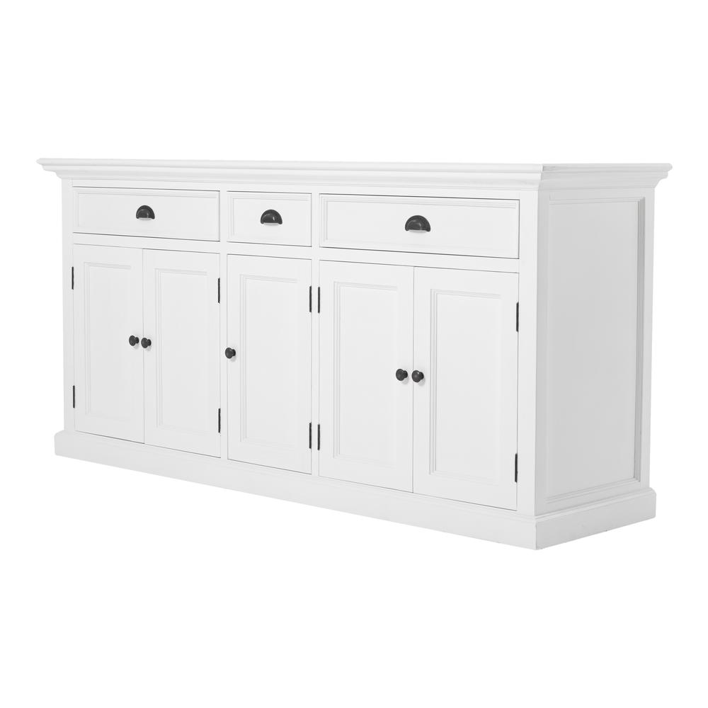 Halifax Classic White Hutch Bookcase 5 Doors 3 Drawers. Picture 21