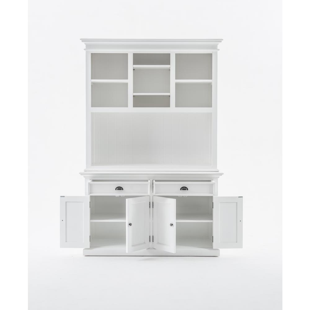 Halifax Classic White Buffet Hutch Unit with 2 Adjustable Shelves. Picture 17