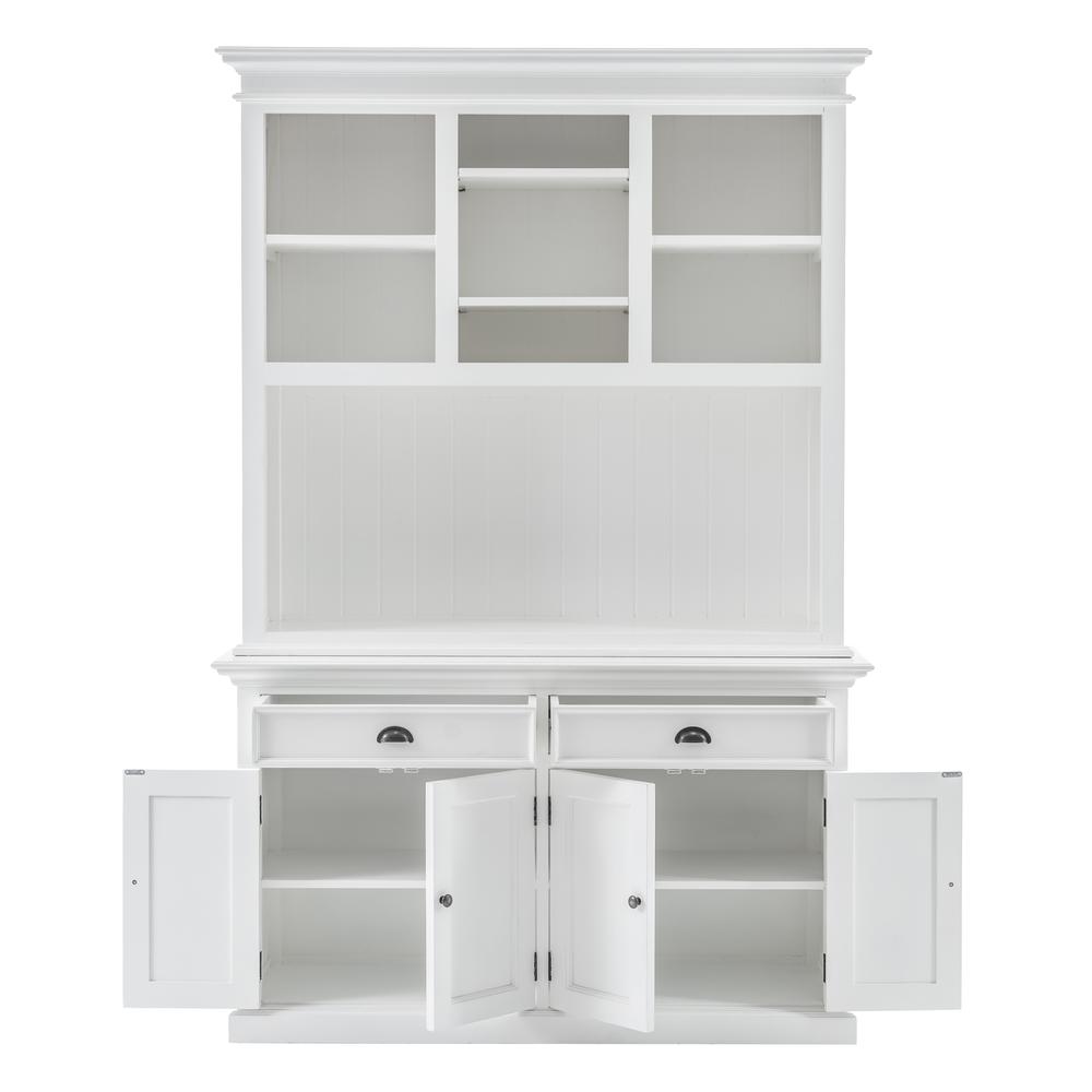 Halifax Classic White Buffet Hutch Unit with 2 Adjustable Shelves. Picture 2