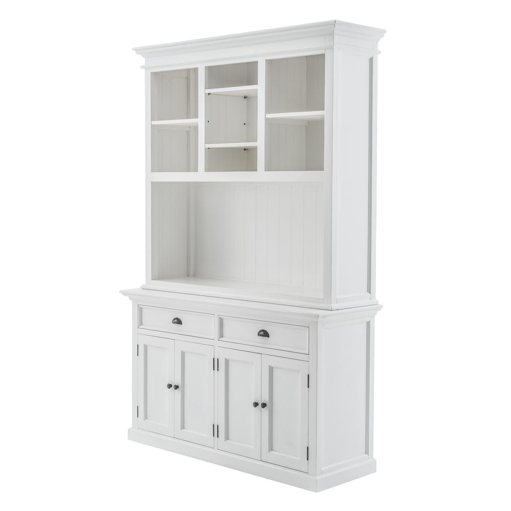 Halifax Classic White Buffet Hutch Unit with 2 Adjustable Shelves. Picture 3