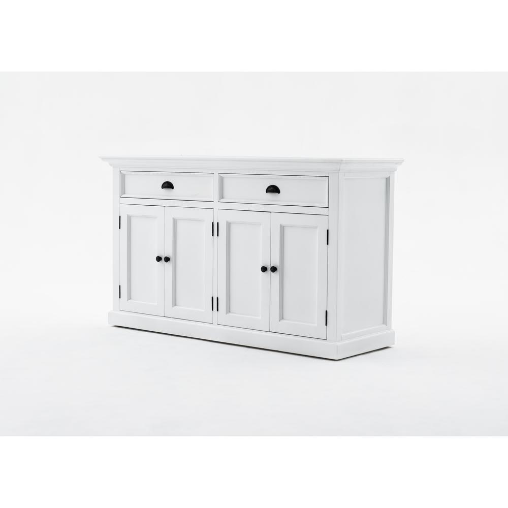 Halifax Classic White Buffet Hutch Unit with 2 Adjustable Shelves. Picture 31