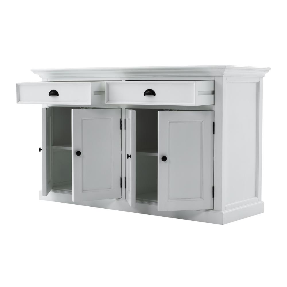 Halifax Classic White Buffet Hutch Unit with 2 Adjustable Shelves. Picture 13