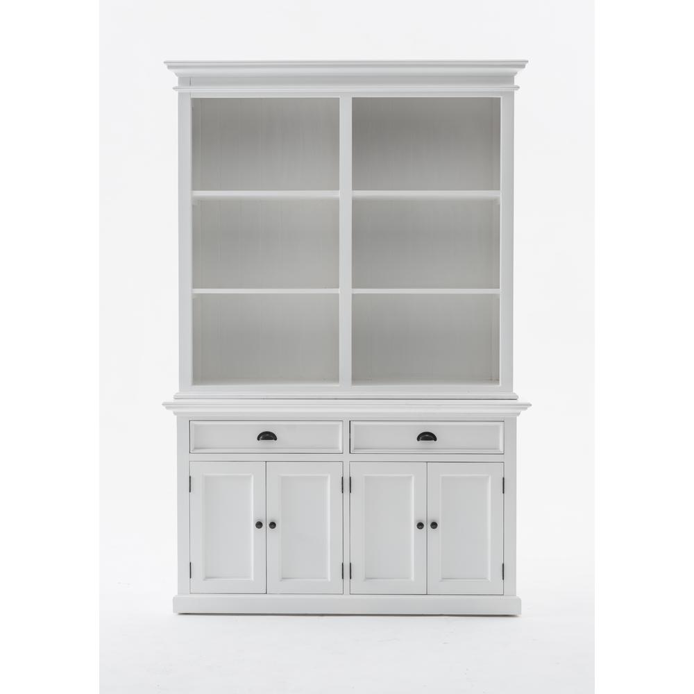 Halifax Classic White Buffet Hutch Unit with 6 Shelves. Picture 24