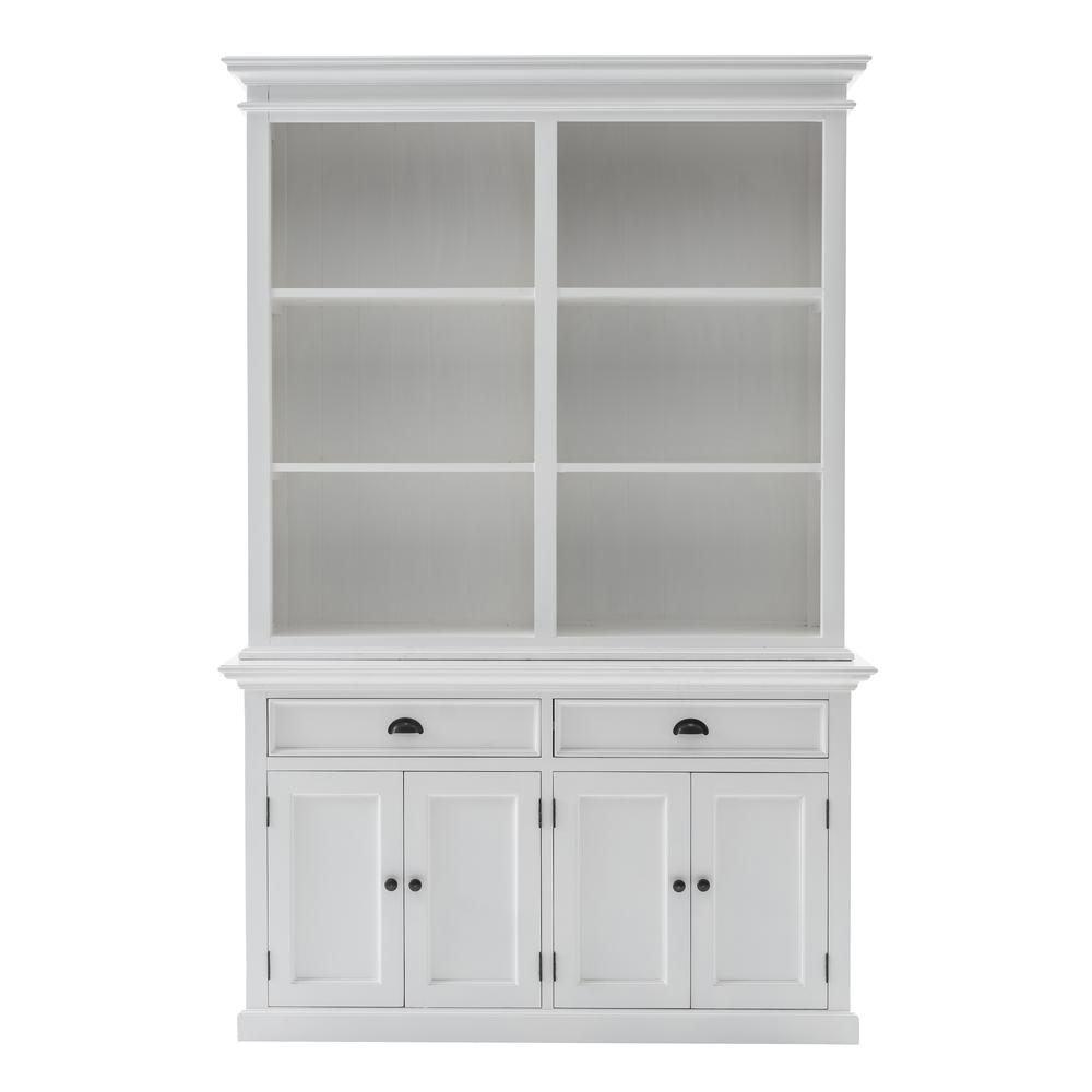 Halifax Classic White Buffet Hutch Unit with 6 Shelves. Picture 1