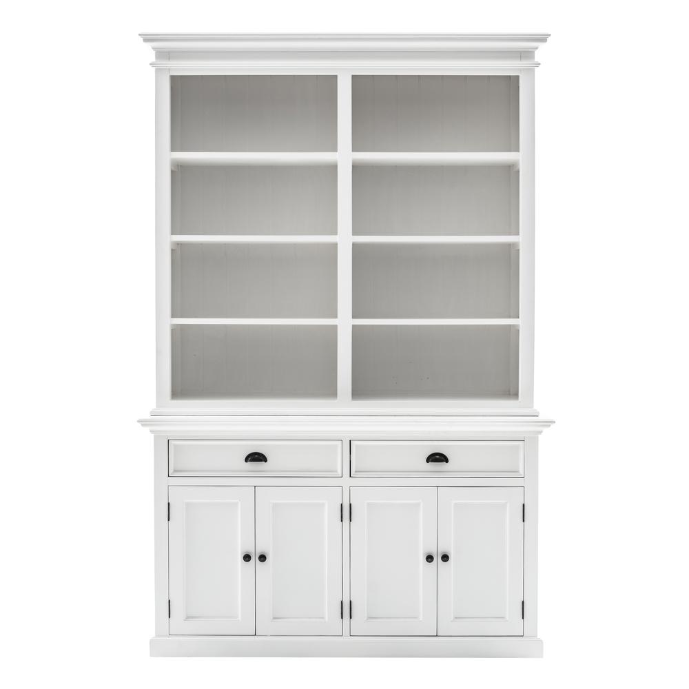 Halifax Classic White Buffet Hutch Unit with 8 Shelves. Picture 1