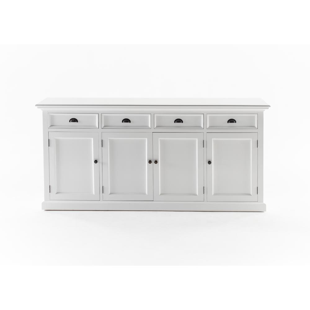 Halifax Classic White Buffet Hutch Unit with 4 Glass Doors. Picture 43
