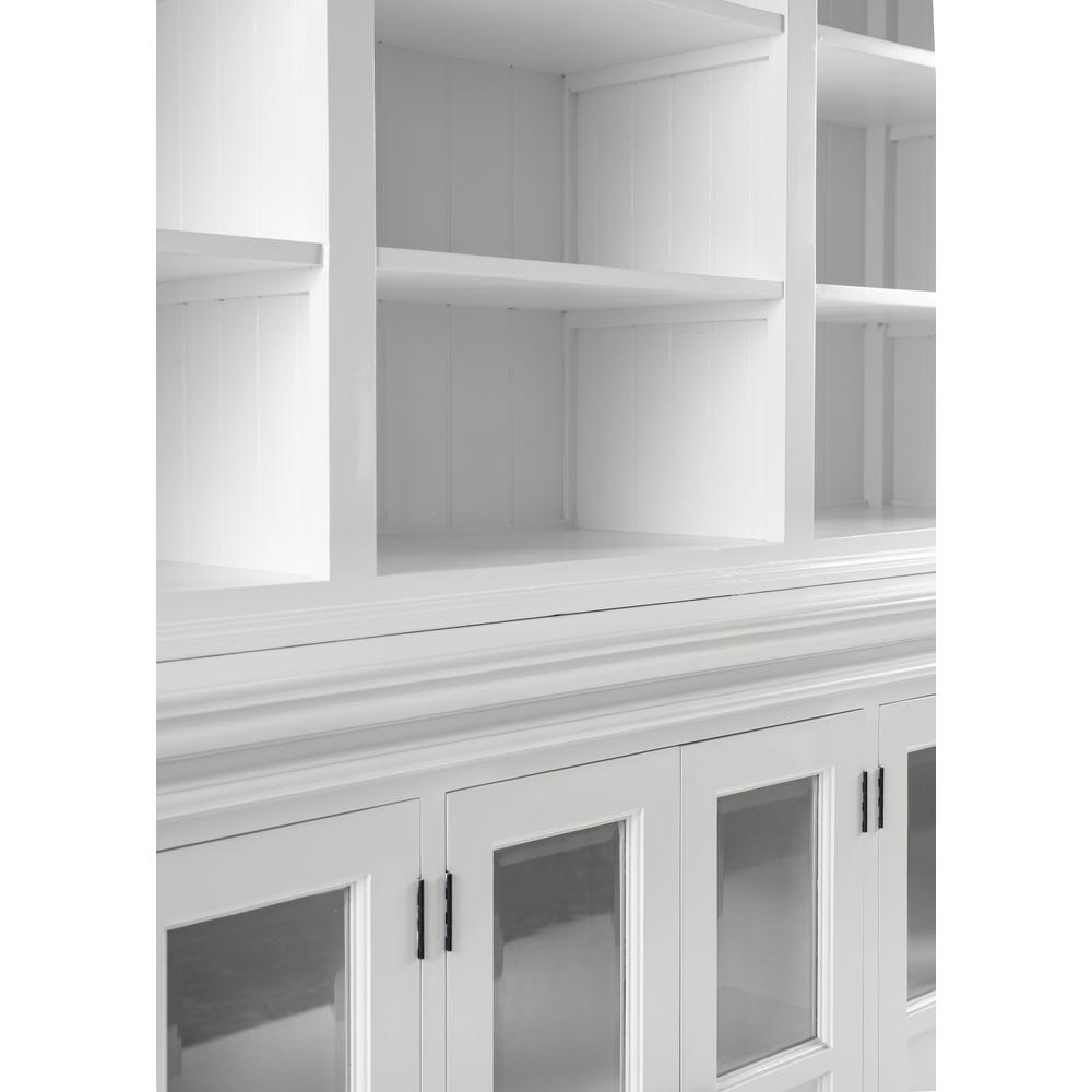 Halifax Classic White Hutch Unit with 6 Glass Doors. Picture 8
