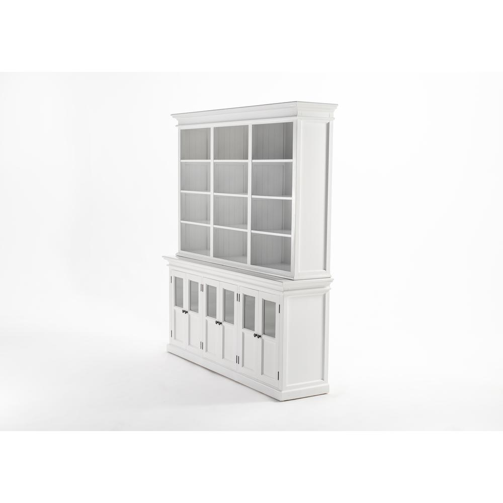 Halifax Classic White Hutch Unit with 6 Glass Doors. Picture 27
