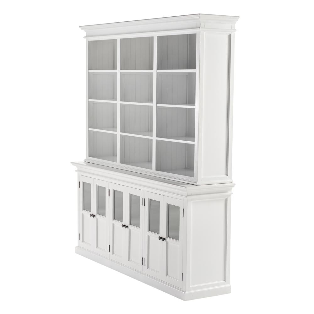 Halifax Classic White Hutch Unit with 6 Glass Doors. Picture 5