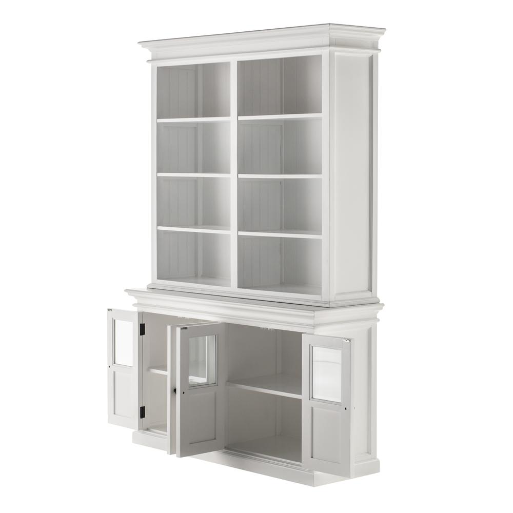 Halifax Classic White Hutch Unit with 4 Glass Doors. Picture 4