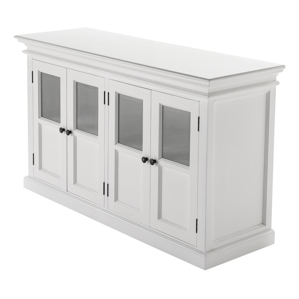 Halifax Classic White Hutch Unit with 4 Glass Doors. Picture 19