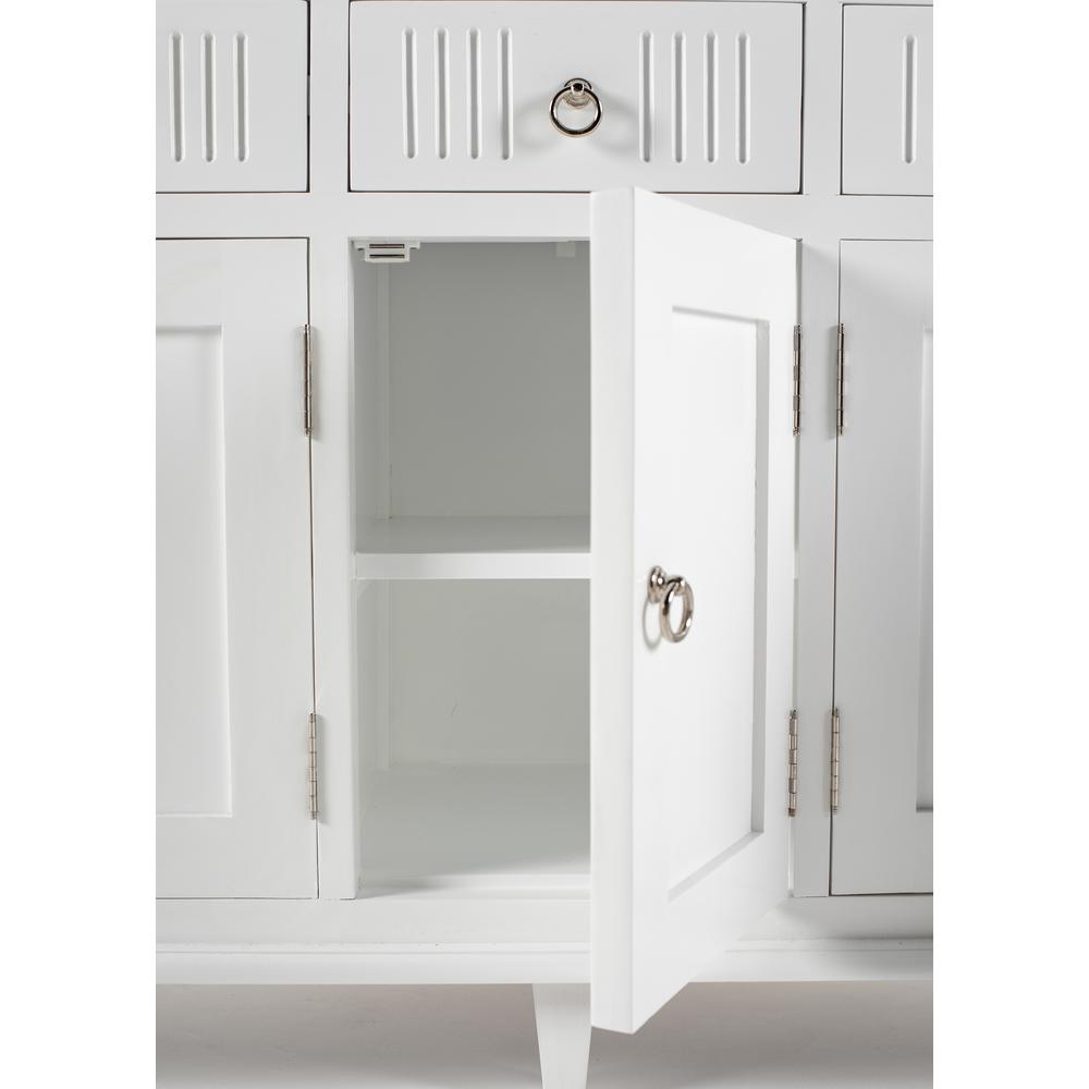 Skansen Classic White Kitchen Hutch Cabinet with 5 Doors 3 Drawers. Picture 11