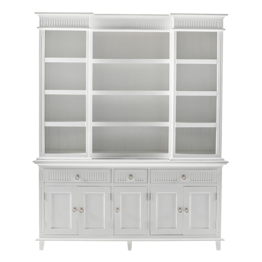 Skansen Classic White Kitchen Hutch Cabinet with 5 Doors 3 Drawers. Picture 1