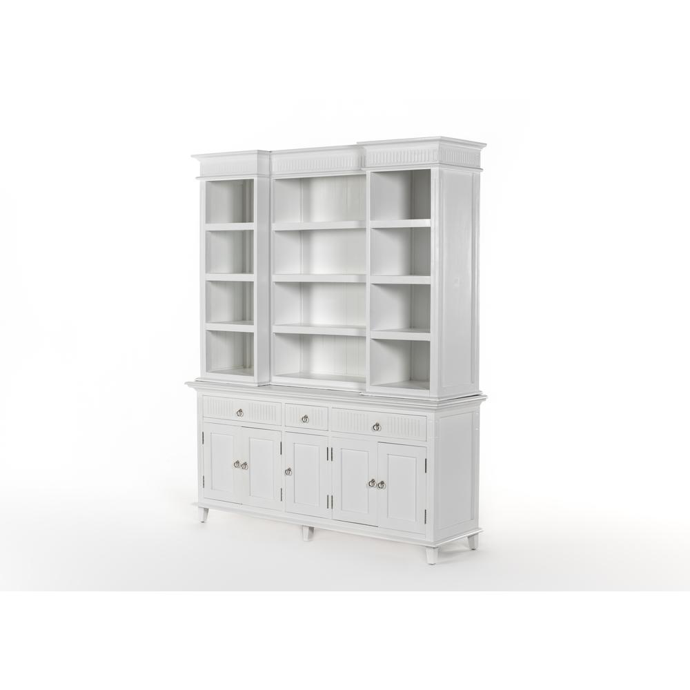 Skansen Classic White Kitchen Hutch Cabinet with 5 Doors 3 Drawers. Picture 36