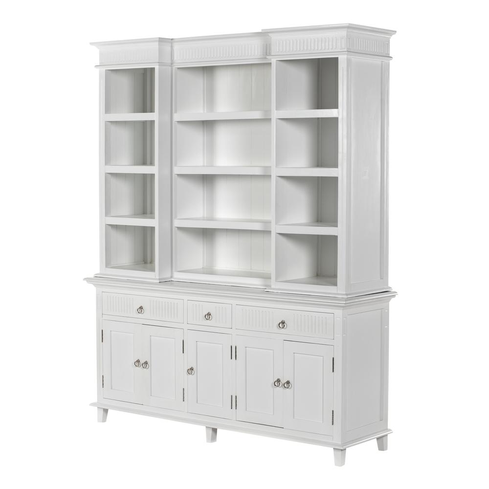 Skansen Classic White Kitchen Hutch Cabinet with 5 Doors 3 Drawers. Picture 5