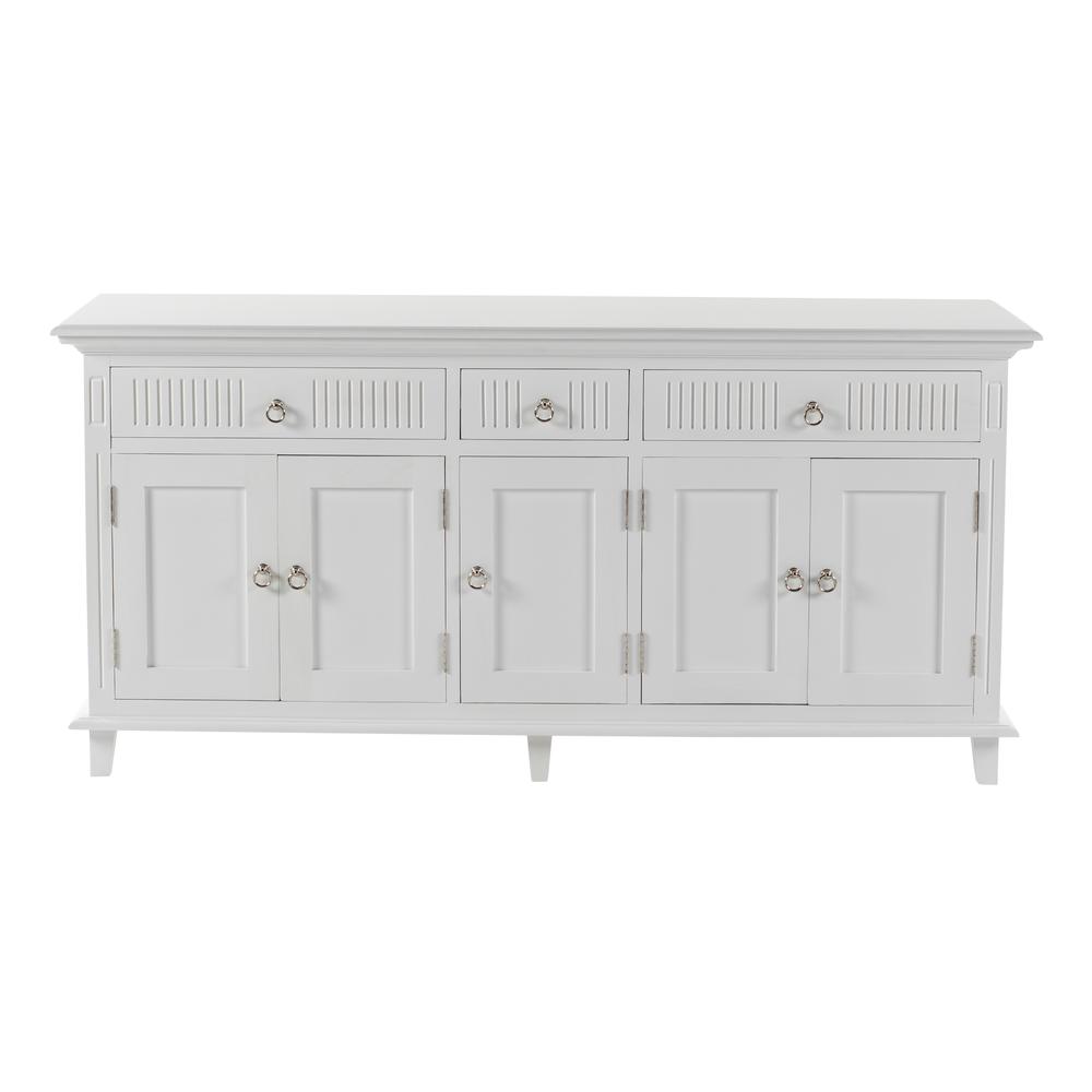 Skansen Classic White Kitchen Hutch Cabinet with 5 Doors 3 Drawers. Picture 27