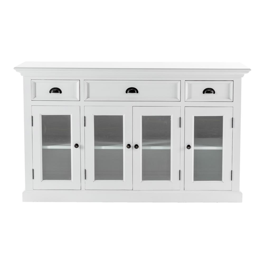 Classic White Buffet with Glass Doors and Drawers, Belen Kox. Picture 1
