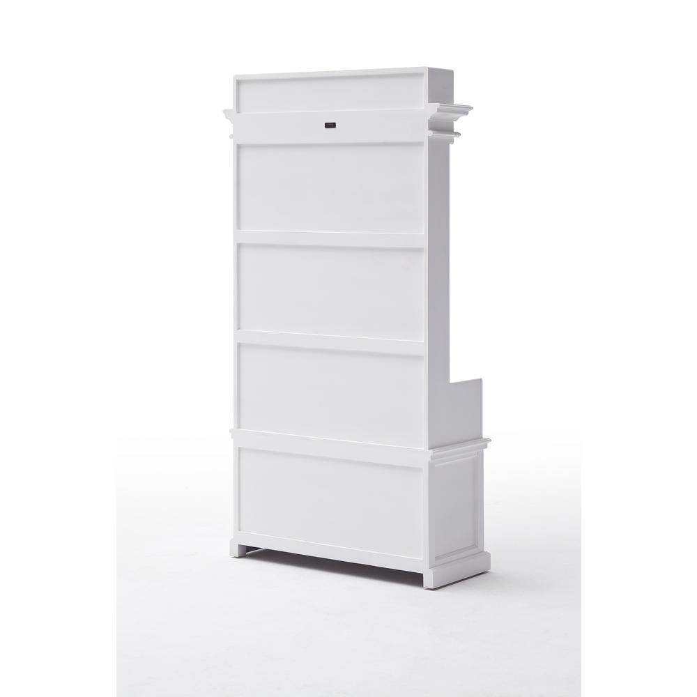 Halifax Classic White Entryway Coat Rack & Bench Unit. Picture 8