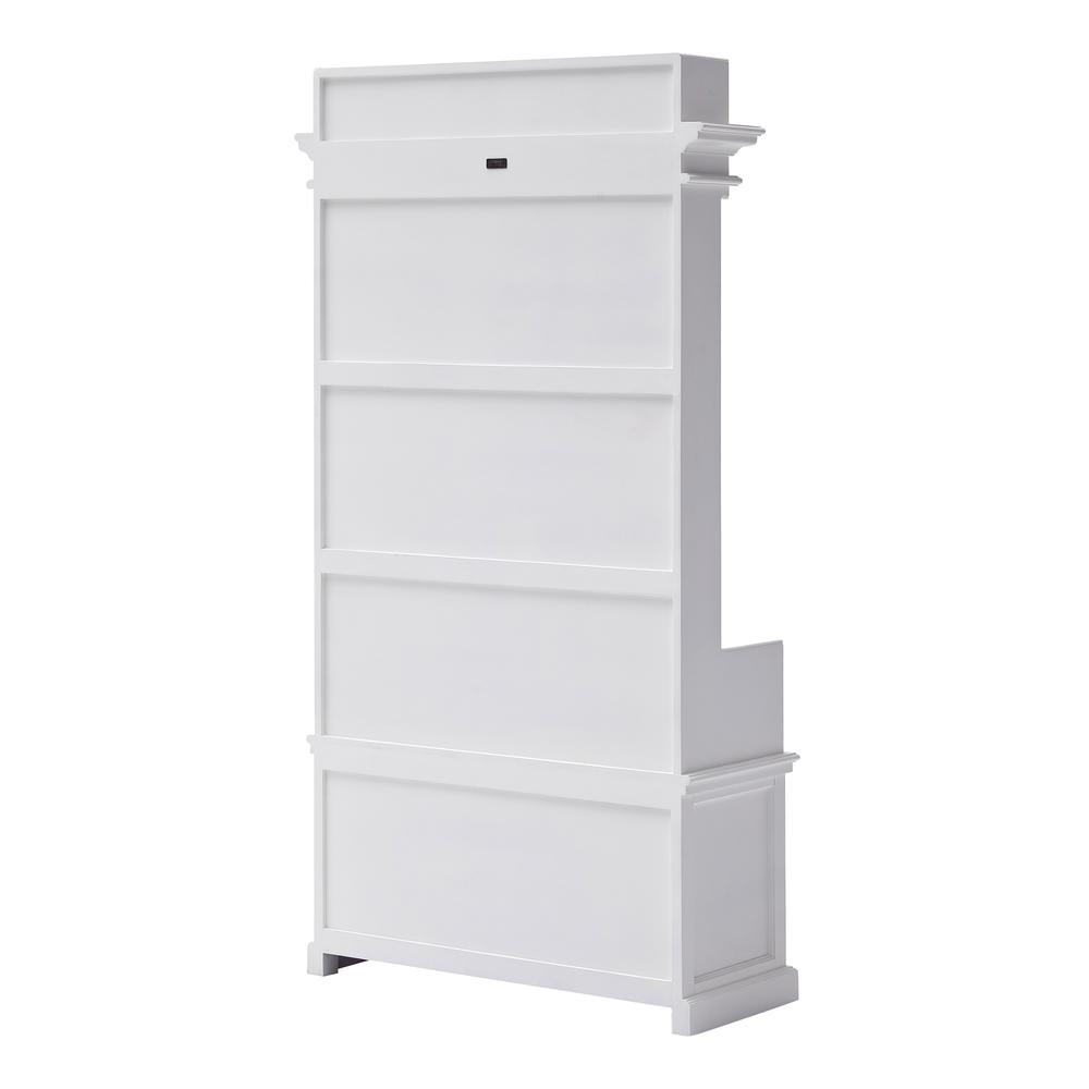 Halifax Classic White Entryway Coat Rack & Bench Unit. Picture 13