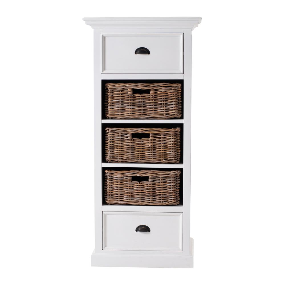Storage Unit with Basket Set, Classic White. The main picture.