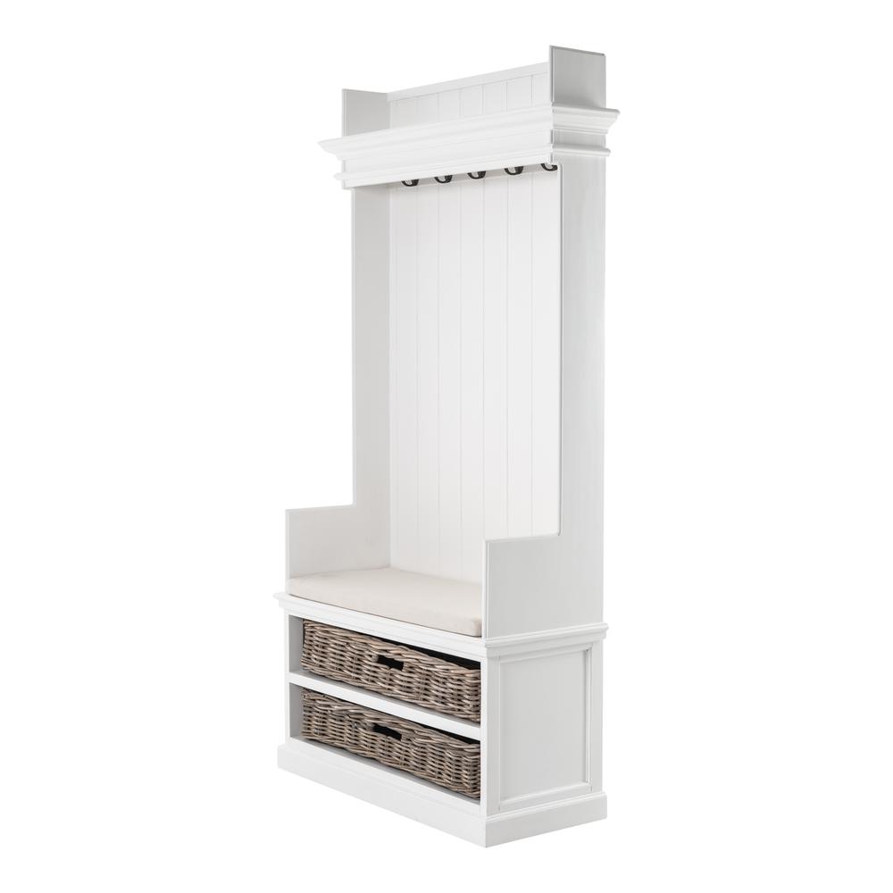 Classic White Entryway Coat Rack and Bench, Belen Kox. Picture 3