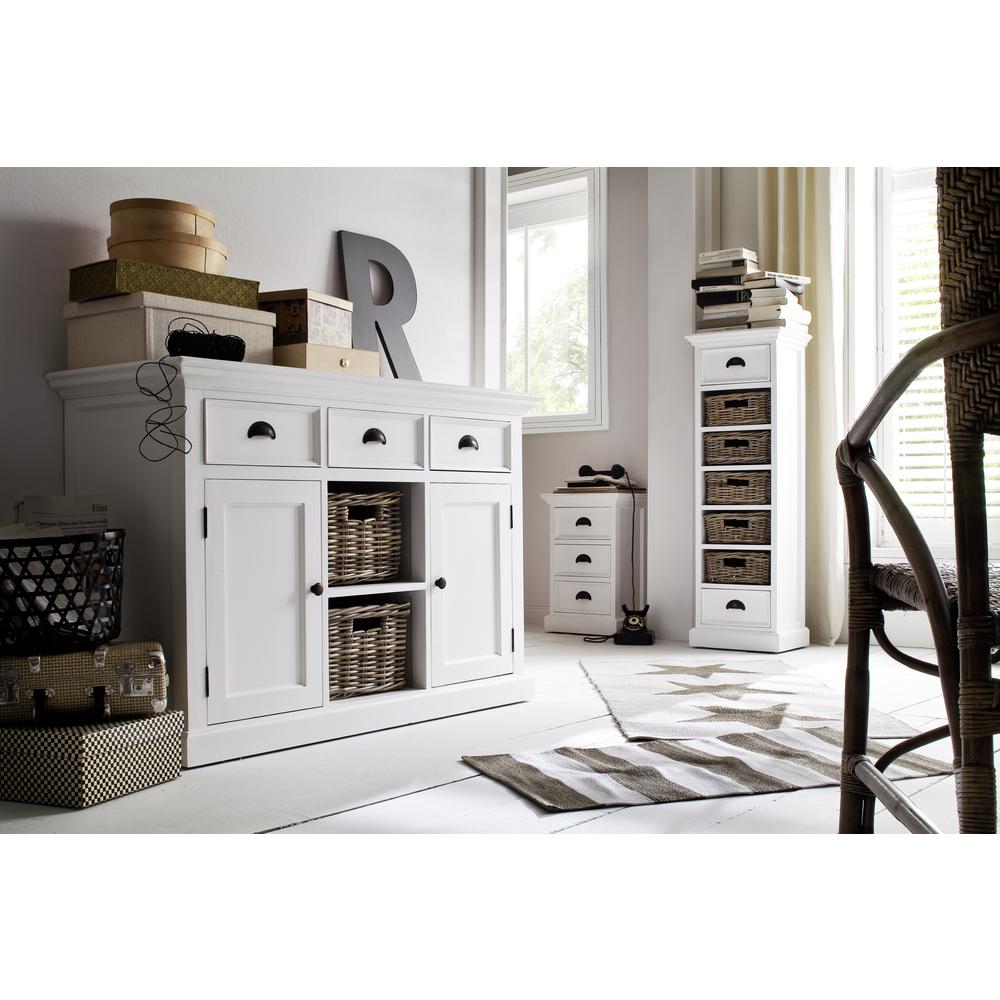 Halifax Classic White Bedside Drawer Unit. Picture 6