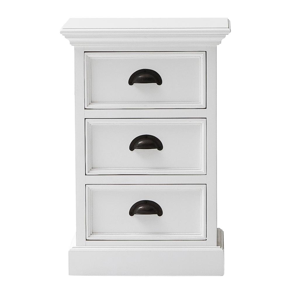 Halifax Classic White Bedside Drawer Unit. Picture 1