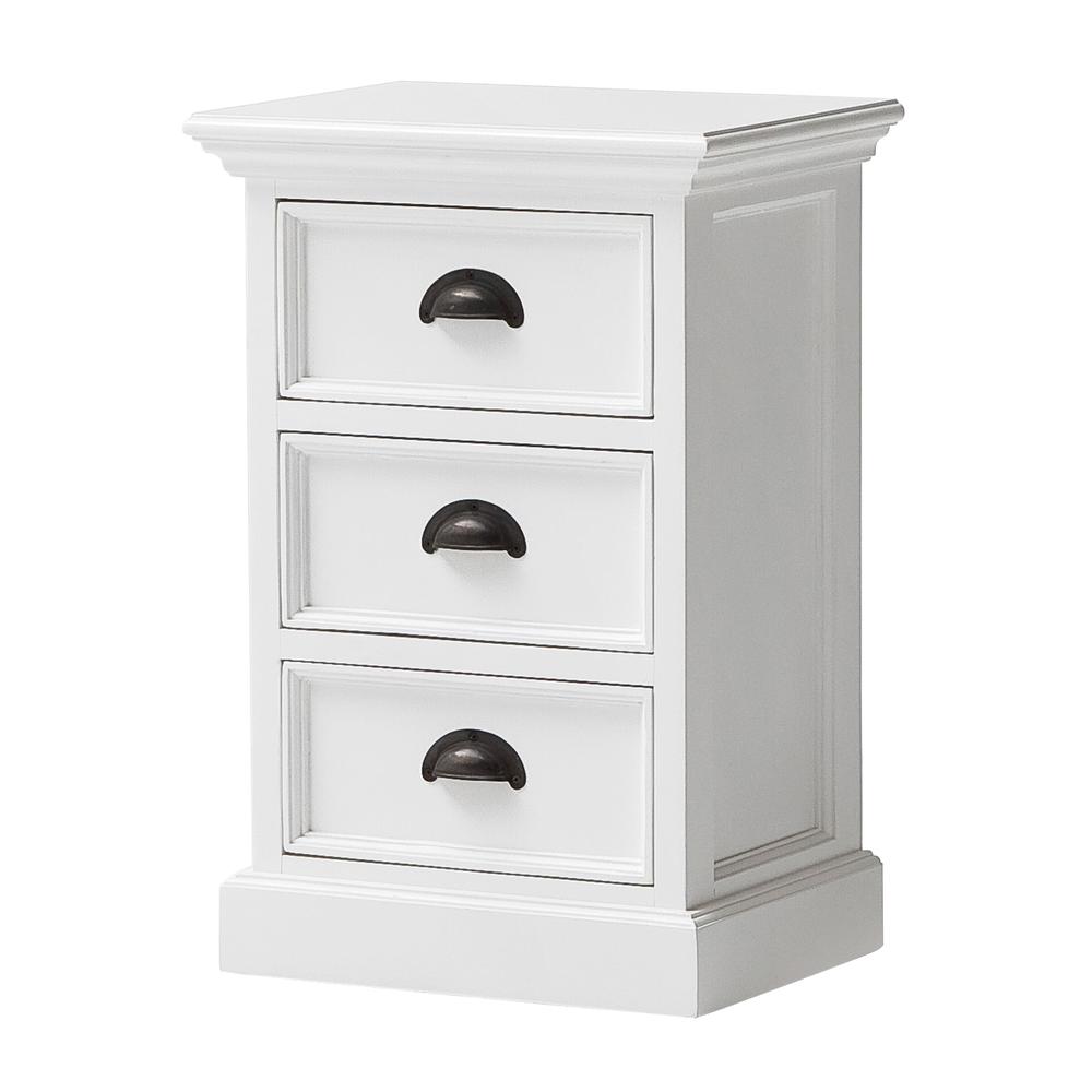 Halifax Classic White Bedside Drawer Unit. Picture 2