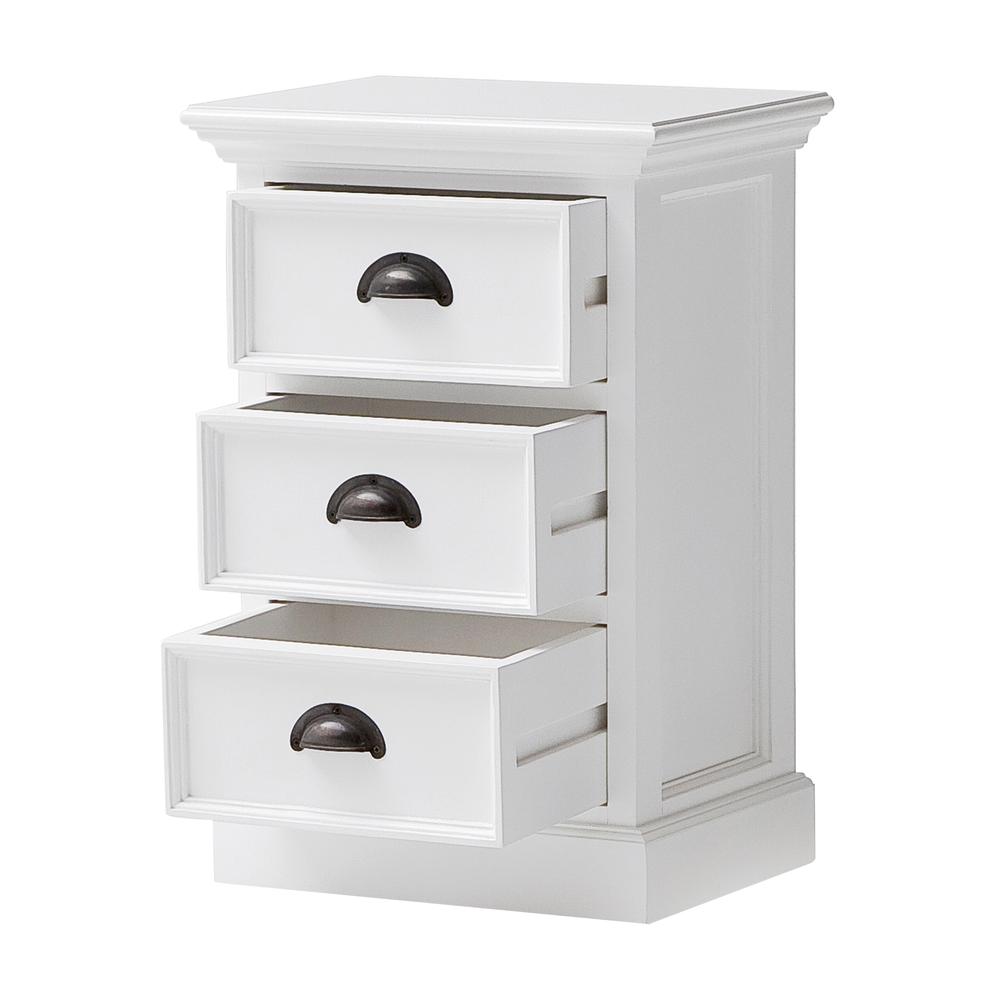 Halifax Classic White Bedside Drawer Unit. Picture 7
