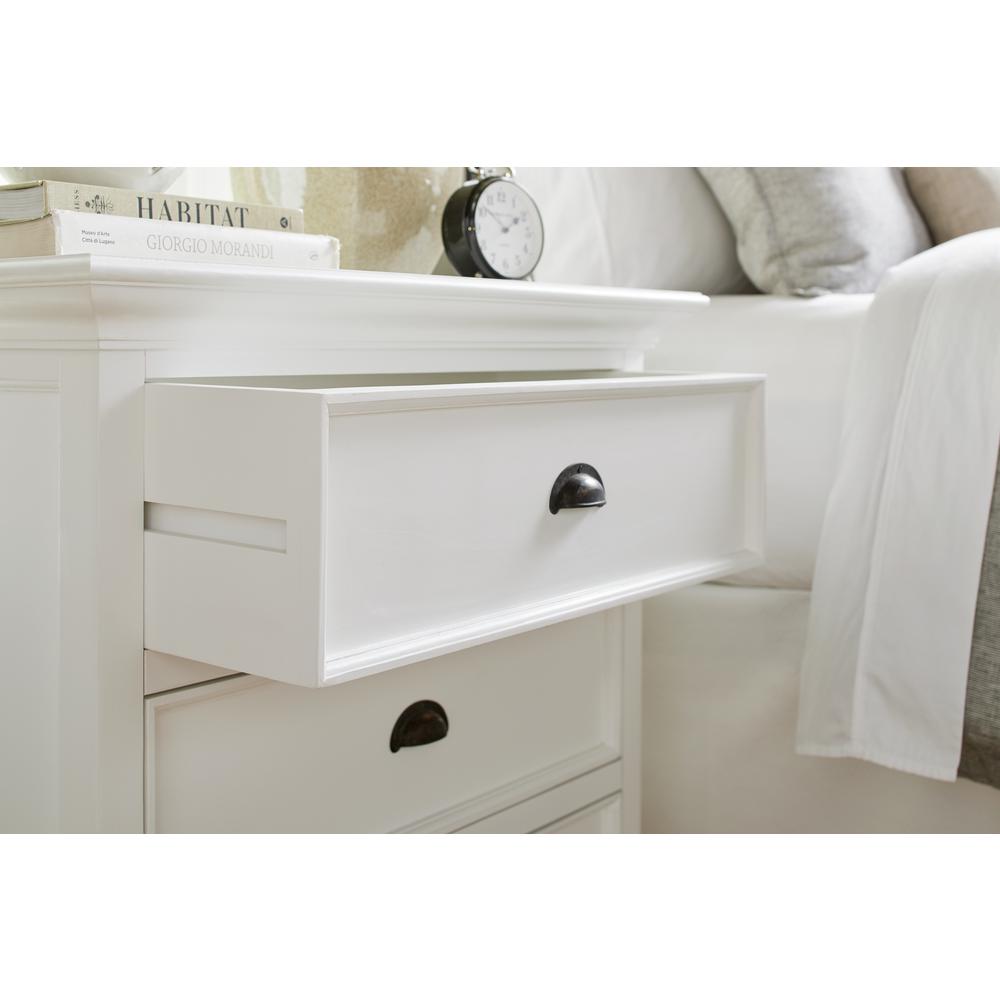 Halifax Grand Classic White Bedside Drawer Unit. Picture 8