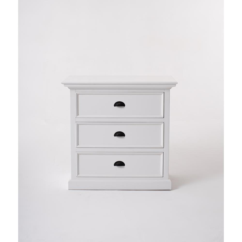 Halifax Grand Classic White Bedside Drawer Unit. Picture 10