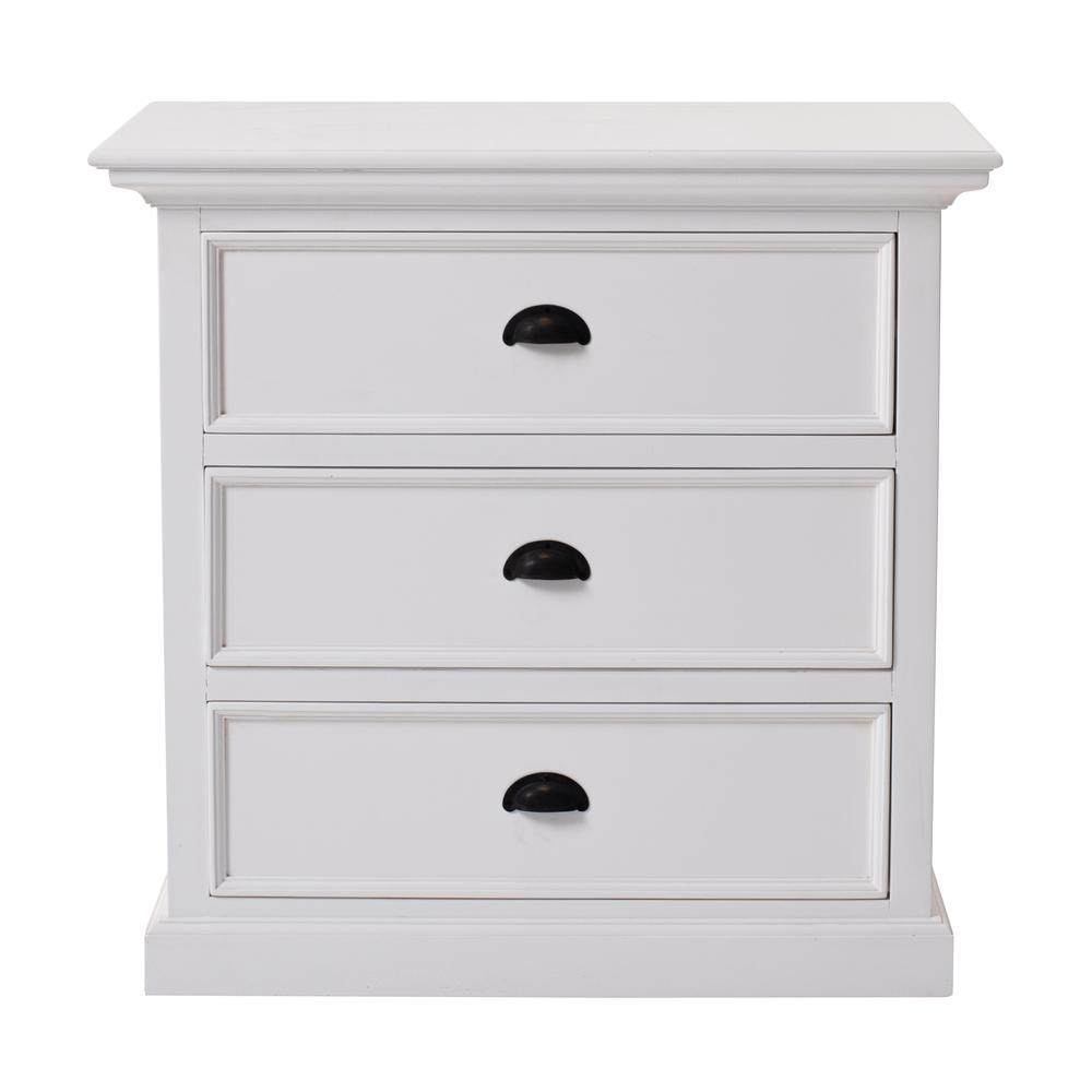 Halifax Grand Classic White Bedside Drawer Unit. Picture 1