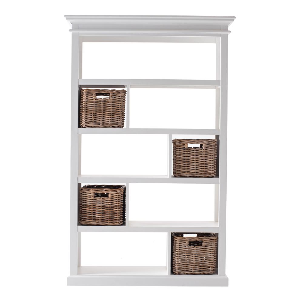 Halifax Classic White Room Divider with Basket Set. Picture 3