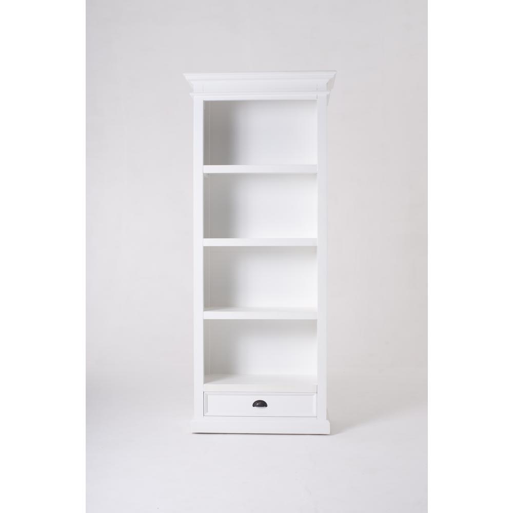 Halifax Classic White Bookcase with 1 Drawer. Picture 9