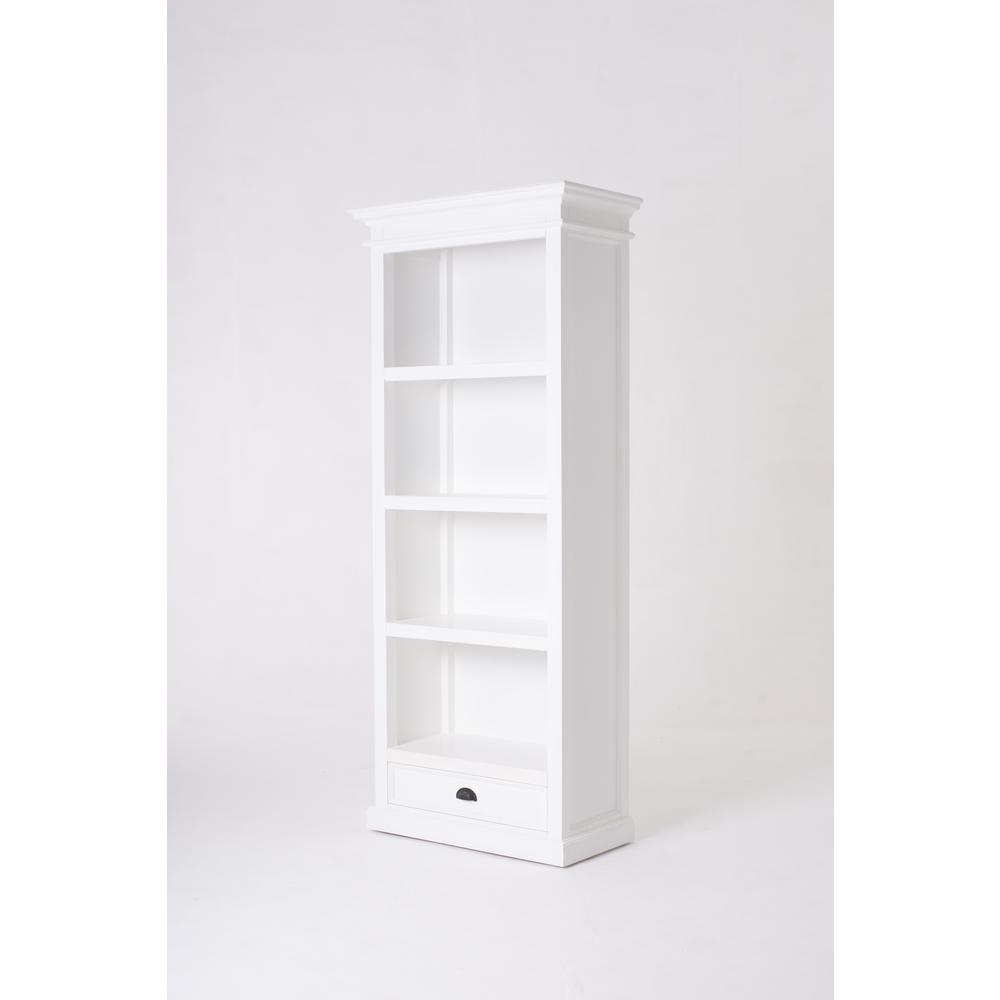 Halifax Classic White Bookcase with 1 Drawer. Picture 6