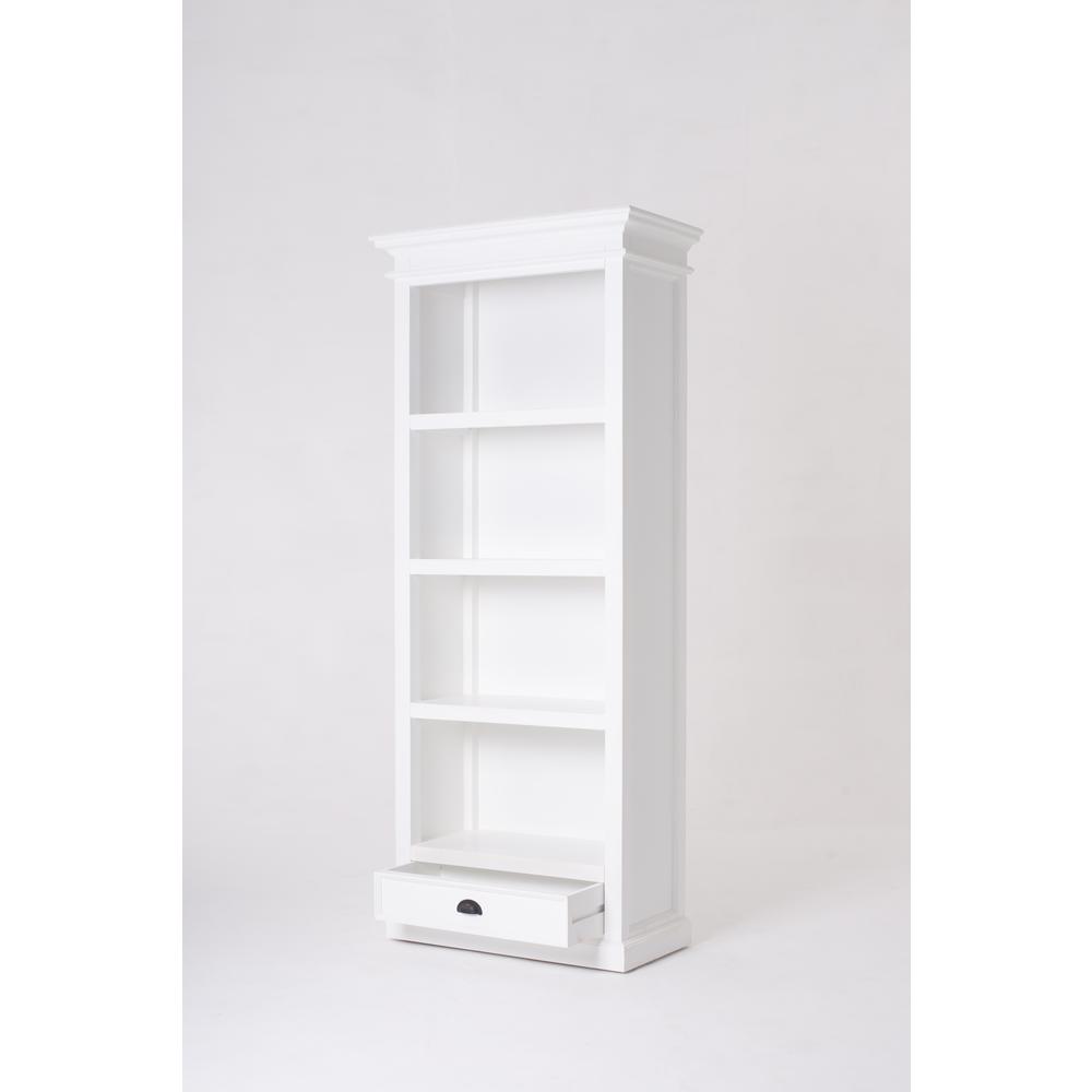 Halifax Classic White Bookcase with 1 Drawer. Picture 7