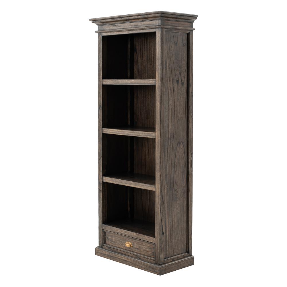 Halifax Mindi Black Wash Bookcase with 1 Drawer. Picture 2