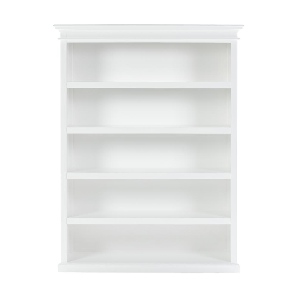 Classic White Solid Wood Bookcase with 5 Shelves, Belen Kox. Picture 1