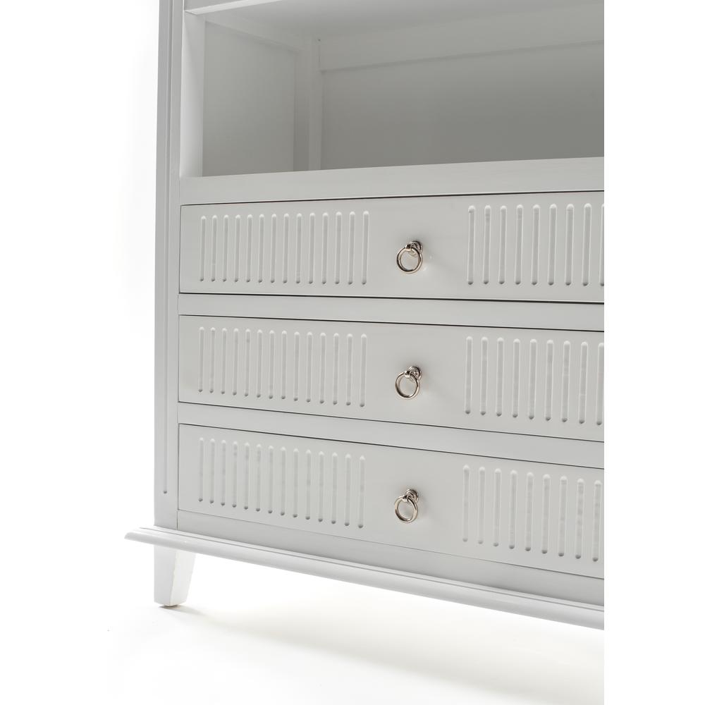 Skansen Classic White Bookcase with 3 Drawers. Picture 18